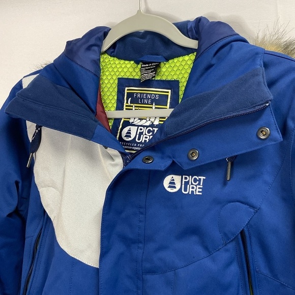 PICTURE Cooler 2 Friends Line Snowboard Ski Jacket Blue Woman's Size Large - Picture 7 of 13